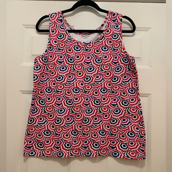 Land's End Red White and Blue Umbrella Tank Top - Picture 4 of 7